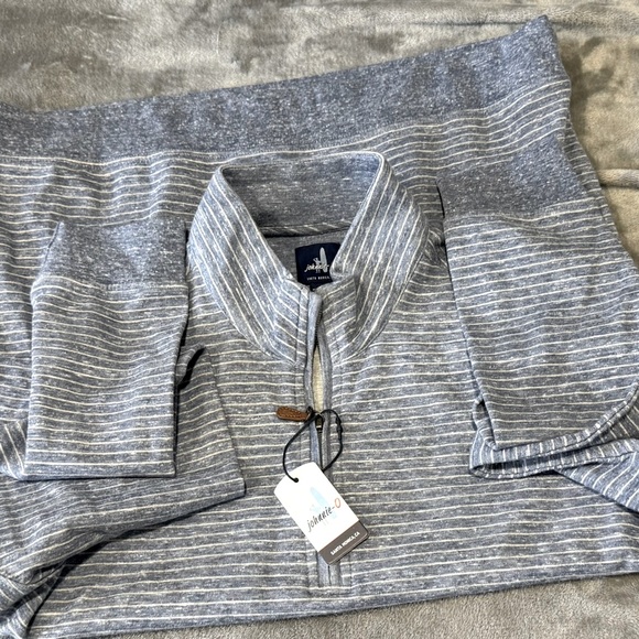 Jonnie-O 1/4 Zip Striped Pull Over - Picture 4 of 8